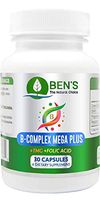 Ben's B Complex Mega Plus - Increase Strength and Balance - Improves Memory and Focus - Strengthens Immune System - Restore Libido (1 Bottle)