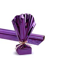 Hygloss Products Mylar Gift Wrap Roll, 24 Inches X 25 Feet, Metallic Purple Pkg/1