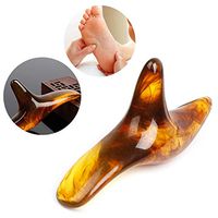 XNJHMS Amber Resin Wax Triangle Foot Feet Massager Gua Sha Acupuncture Shiatsu Tool