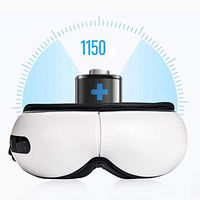 JERKEY Electric Portable Temple Massager,Eye Massager with Heating Air Pressure Music Vibration Shiatsu Massager for Dry Eye Eyestrain Fatigue Relief