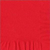50 Plain Solid Colors Luncheon Dinner Napkins Paper - Red