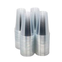 EDI Disposable Plastic Party Cups Crystal Clear PET Plastic Cups 100 Count (9OZ)
