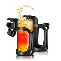 Wheelchair Drink Cup Holder, Rollator Walker Water Bottle Holder with Anti-Slip Pad 360° Adjustable Universal for Stroller, Electric Wheelchair, 2 Pack