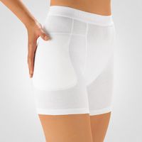 Stabilohip Hip Protector Set Fall Protection Brief with 2 Hip Impact Pads Made of Patented Crash Absorbing Material Easy to wear Under Clothes Medical Grade Made in Germany (White, 2XLarge)