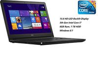 Dell Inspiron 15 5000 Series I5558-2571BLK 15.6-Inch HD Laptop (5th Generation Intel i7-5500U Processor, 6GB RAM, 1TB HDD, Windows 8.1), Black