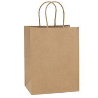 Flexicore Packaging Brown Kraft Paper Bags Size: 8 Inch X 4.75 Inch x 10.25 Inch | Count: 25 Bags | Color: Brown