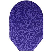 Purple Damask Pouch Cover Closed End