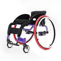 Aieryu Purple, Portable Wheelchair Lightweight, Sport and Leisure Wheelchair Rear Wheel Quick Release, Self-Propelled Wheelchair 24 Inch Tire Gift Best Choice