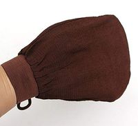 Vivona 5pcs/lot morocco hammam scrub mitt magic peeling glove exfoliating tan removal mitt(normal coarse feeling) - (Color: Brown)
