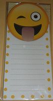 CrownJewlz - Emoji Notepad List Pad - Winking and Tongue Sticking Out