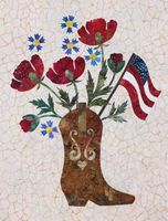 Seasonal Silhouettes Block 7 Laser Cut Fusible Applique Kit With Fabric, Sewing Kit