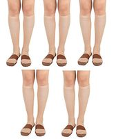 ASRocky Graduated Compression Copper Socks Anti-Fatigue Antimicrobial Calf High Below Knee Mens Womens Foot Ankle Heel Support Pain Relief Sport Medical Stockings Reduce Swelling (5Pr, XXL, BGE/Cu)