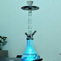 BuBu-Fu Arabian Hose Hookah Set, Easy to Clean Simple Disassembly Shisha Hookah Set Glass Portable Big Hookah with LED Lights Hookahs Complete Set
