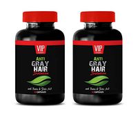 Hair Health Supplements - Anti Gray Hair Solution - biotin Supplements for Hair Loss - 2 Bottles 120 Capsules