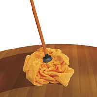 Big Boss Microfiber Ultra Absorbent Orange Dust Mop with Extendable Handle -Up to 4 Feet-Use Wet or Dry - Great for Hardwood, Tile, Marble and linoleum floors