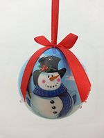 G for Gifts - LED Light Up Ornament - Blue with Snowman