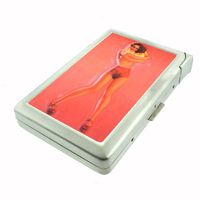 Pin Up Sexy Rockabilly Credit Double-Sided Cigarette Case with lighter, ID Holder, and Wallet D-454