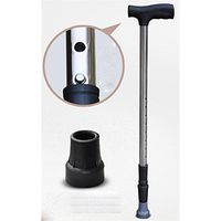 DENJI Scalable and Portable Stainless Steel Cane Old Canes, Silver White