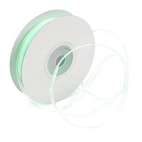 Ben Collection 1/8" X 50 Yard Plain Organza Ribbon Art & Sawing Craft Party Favor Gift Wrapping (Aqua)