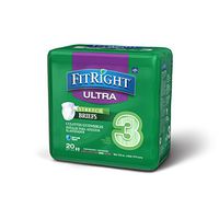 FitRight Stretch Ultra Adult Diapers, Disposable Incontinence Briefs with Tabs, Heavy Absorbency, X-Large, 60"-70", 4 packs of 20 (80 total)
