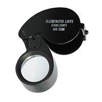40X Full Metal Illuminated Jewelry Loop Magnifier,Pocket Folding Magnifying Glass Jewelers Eye Loupe with LED Light(Jewlers Identifying Type)