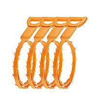 MIFXIN Hair Drain Clog Remover Drain Snake, 20 Inch Snake Hair Drain Catcher Sewer Pipe Cleaner Relief Cleaning Tool for Sink Tube Drain, Perfect for Strainers Pipes Bathroom Kitchen Shower(4 Pack)