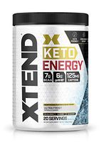 Xtend Keto Energy | The Perfect Keto & BCAA Powder Ultra Frost | 125mg Caffeine + Sugar Free Bhb Exogenous Ketones Supplement with Electrolytes | 7g Bcaa for Men & Women | 20 Servings