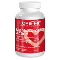 Love Me Nutrition® - Lights, Camera, Action - Hair Skin Nails Formula Men & Woman- B1 B6 B5 B12- Biotin Promotes Hair Growth, Glowing Skin, Strong Nails. Natural No Artificial Ingredients 60 Vegi Caps