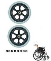 Universal Wheel Replacement Parts for Wheelchairs Walker Wheels,1 Pair 8 Inch x 1 Inch