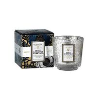 Voluspa White Currants and Alpine Lace Petite Embossed Pedestal Glass Candle, 2.5 Ounces