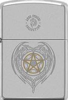 5 Point Star Symbol Engraved by Anne Stokes Artist Zippo Lighter
