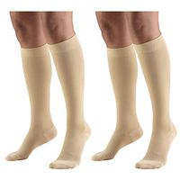 Truform 8865, Compression Stockings, Below Knee, Closed Toe, 20-30 mmHg, Beige, Medium (Pack of 2)
