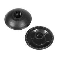 Suchinm Hiking Stick Accessory, Trekking Pole Round Snow Ski Mud Basket Hiking Walking Stick Replacement Accessory Black for Outdoor Hiking Camping (12PCS)