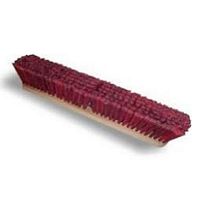 HUB City Industries 636 Standard Floor Brooms, Soft Flagged Red Poly, 36"