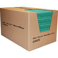 Zwipes Professional Premium Microfiber Cleaning Cloth Towel Case, 16x16 inch, 48-Pack, Green