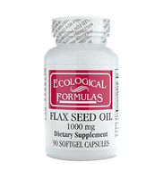 Ecological Formulas Organic Flax Seed Oil 1000 Mg, White, 90 Count