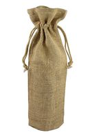 Wholesale Value Pack-Natural Jute Wine Bags With Drawstrings, Great for wedding favor. gift, party, Christmas Wine Bottle Gift Bags (Natural, 100)