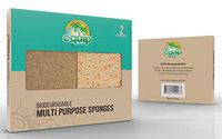 Biodegradable Eco-Friendly Sponge for The Kitchen | Natural Sponge Scrub Pads for Dishes | Non-Scratch Sponge |Kitchen Scrubbers for Dishes and Cleaning | Cellulose & Coconut Kitchen Scrubber
