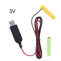 tegongse LR03 AAA Battery Eliminator USB Power Supply Cable Replace 1 to 4pcs AAA Battery