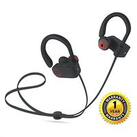 DBJ Bluetooth Headphones Runner Sport Earphones - Wireless Earbuds for Running, Black (Bluetooth 4.1, Secure Ear Hooks Design with Cable Clips)
