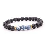 SULYSI Adjustable Natural Lava Stone Agate Bracelet Essential Oil Diffuser for Men Women,aromatherapy ideal for anti-stress or anti-anxiety
