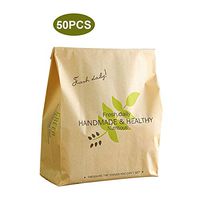 Per 50PCS Bread Bags Kraft Paper Food Packaging Storage Bakery Toast Bag with Front Window Baking Packaging Shredded Paper Loaf Bag Bread Boxes