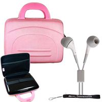 Sony DVPFX950 9-Inch Portable DVD Player Hard Nylon Traveling Case + Includes a eBigValue (TM) Determination Hand Strap Key Chain + Includes a Crystal Clear HD Noise Filter Earbuds Earphones Headphones 3.5mm Jack