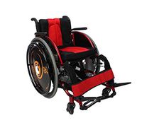 Sports and Leisure Wheelchair,Upgraded Version of Aluminum Alloy Light Folding Living Wheelchair for Independence or Caretaker Convenience,Red