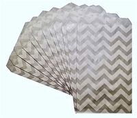 100 pcs Merchandise Gift Bags Shopping Sales Tote Bags (6" x 9", Silver)