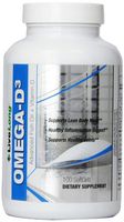 Omega Fish oil w/ Vitamin D3 - Supports Heart Health, Immune System, mental focus and body mass 1000 IU Vitamin D3 per serving - 100 servings