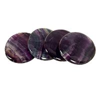 2pcs /lot Massage Hot Stones Set Natural Fluorite Stones Cold Rock for Spa, Massage Therapy 2.76 x 1.97 in(7x5cm)