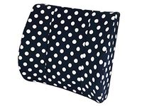 Essential Medical Supply Designer Series Back Cushion, Navy Polka Dot
