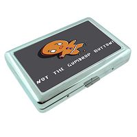Gingerbread Gumdrop Em1 Hip Silver Cigarette Case Id Holder Metal Wallet 4" X 2.75" RFID Protection