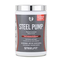 SteelFit Steel Pump - Pre Workout Supplement - Train Harder - Train Longer - No Crash or Jitters - Energy - Endurance - Focus - Pumps - Peak ATP - 30 Servings - Watermelon Lemonade